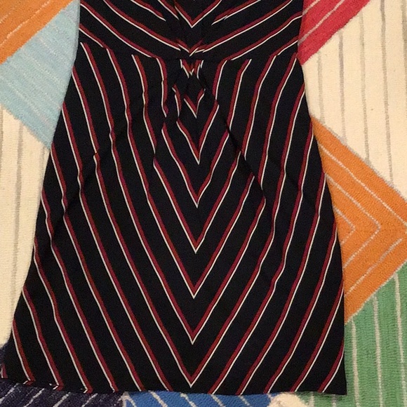 Banana Republic navy stripe dress sz 8 - Picture 2 of 7
